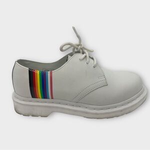 Dr‎ Martens 1461 For Pride White Oxford Women's Shoes Size 6 Great Condition!